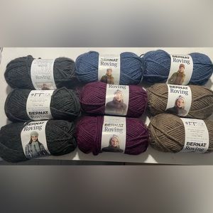 9 Skeins Bernat Roving New